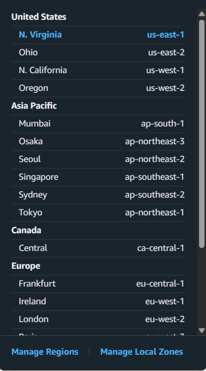 aws region